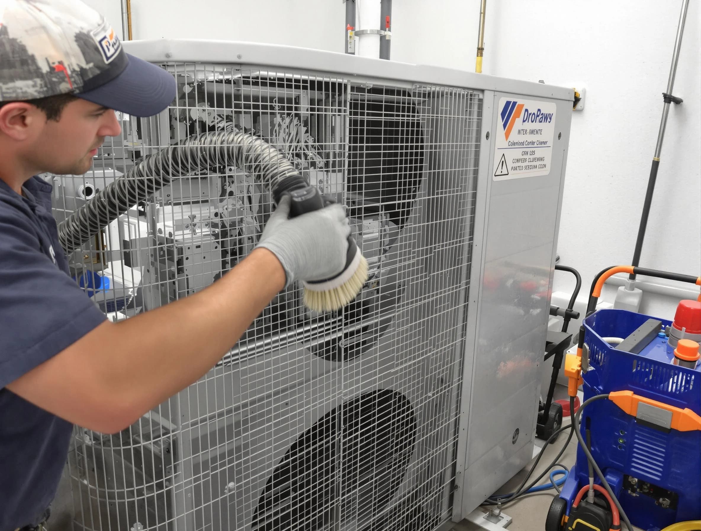 Marshfield Air Duct Cleaning specialist performing precision AC coil cleaning for improved system performance in Marshfield