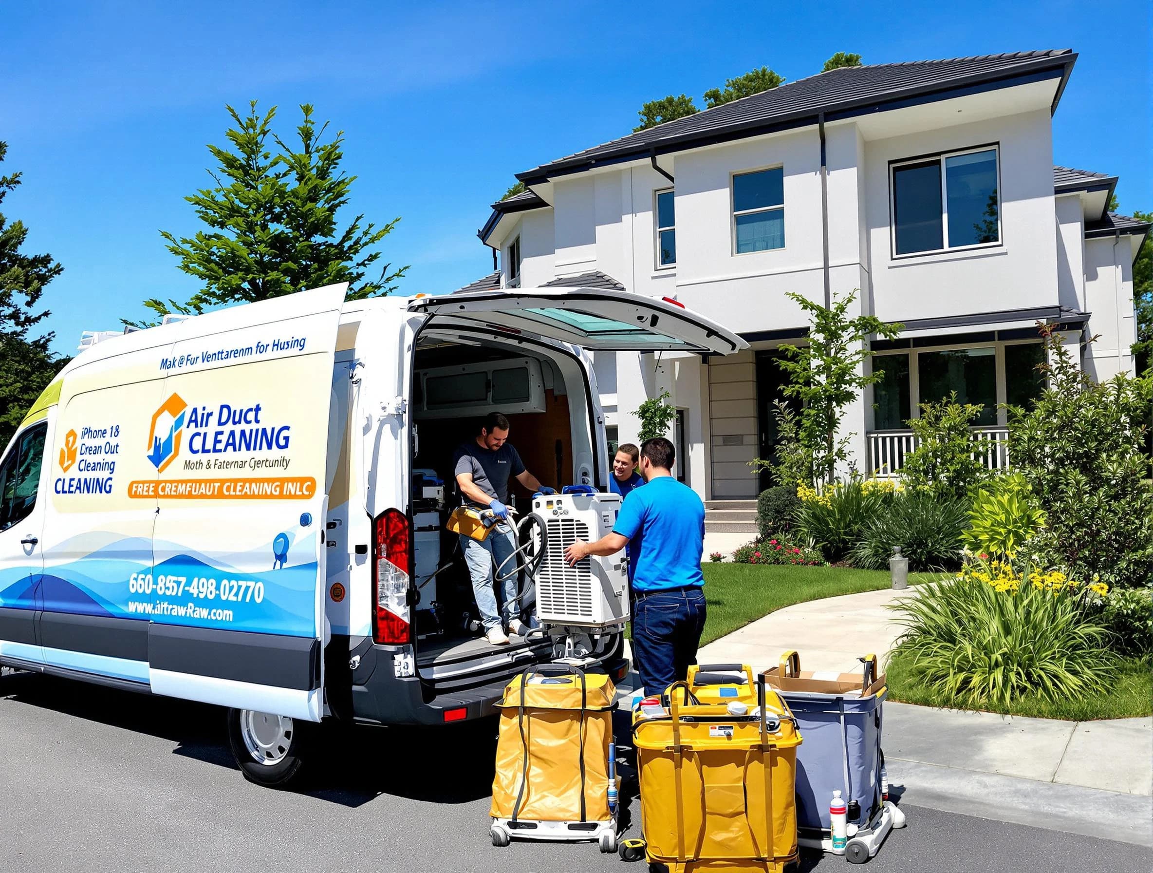 Marshfield Air Duct Cleaning technician performing professional air duct cleaning in Marshfield