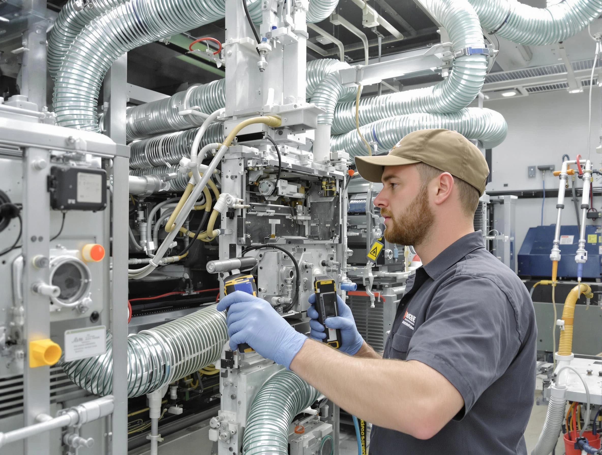 Marshfield Air Duct Cleaning technician performing precision commercial coil cleaning at a business facility in Marshfield