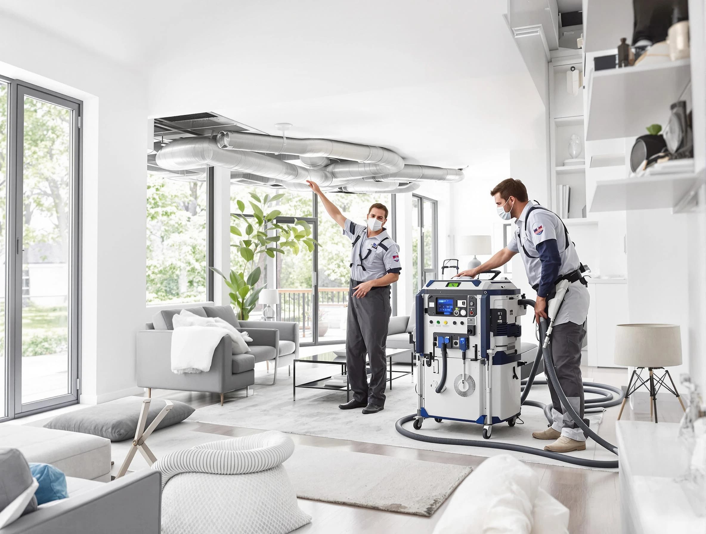 Marshfield Air Duct Cleaning professional conducting pure air duct cleaning with state-of-the-art equipment in Marshfield