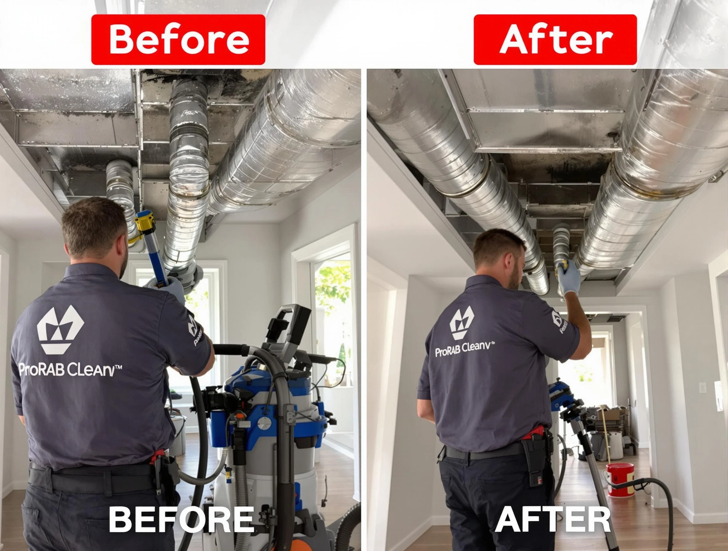 Marshfield Air Duct Cleaning expert performing thorough residential duct cleaning in a Marshfield home